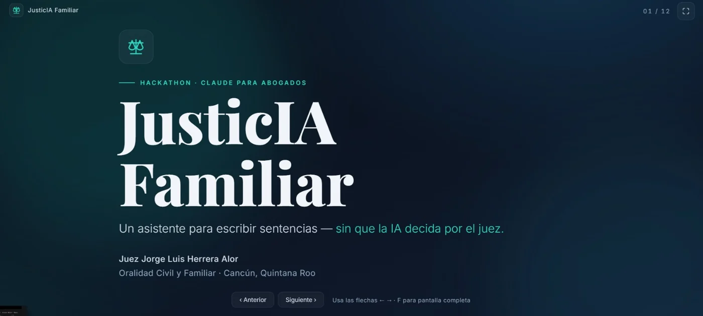 Presentación de JusticIA Familiar, proyecto ganador